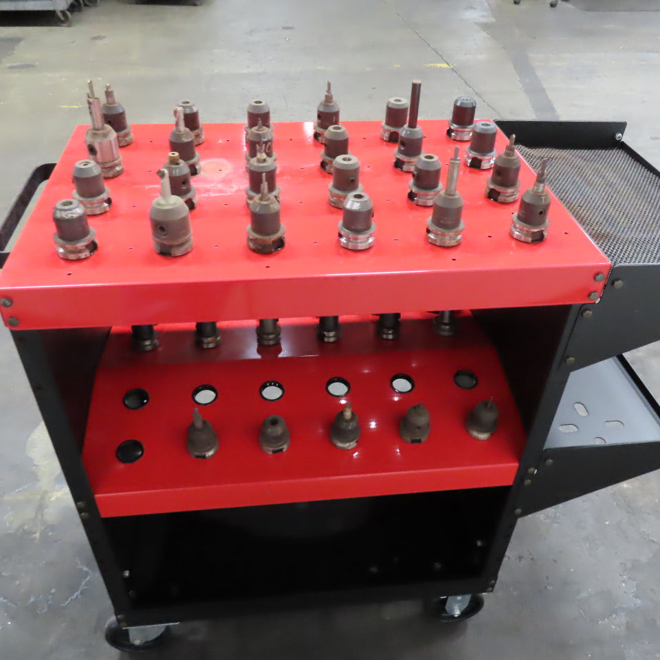 Huot Toolscoot 48 Spot BT30 Taper Tool Holder Cart W/ 41 Misc. Tools