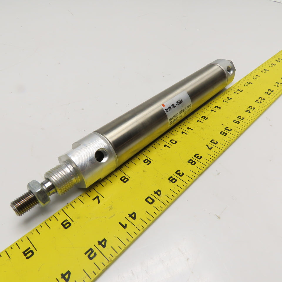 SMC NCMC125-0500C Stainless Steel Air Cylinder 250 psi