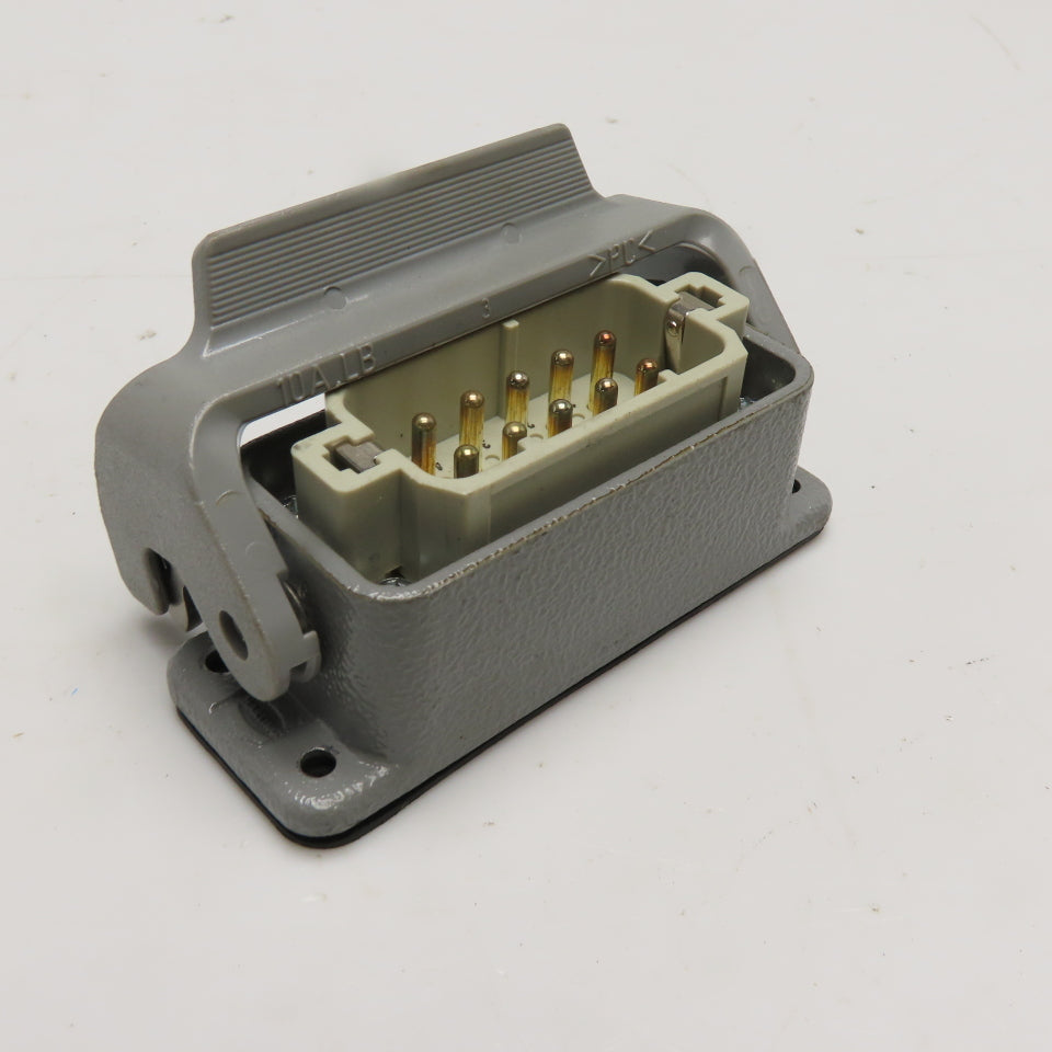 Harting 10A LB Han 10A-M 10-Pin Connector with Surface Mount Housing