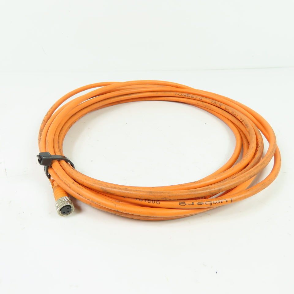 Lumberg RKMV 3-134/5M M8 3-Pin Female Single Ended Cordset 5m