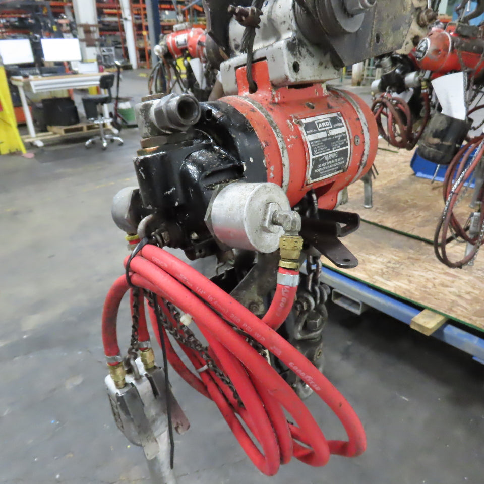 ARO 7756D 1/2 Ton 1000LB Air Pneumatic Chain Hoist 12' Lift W/ Pendant