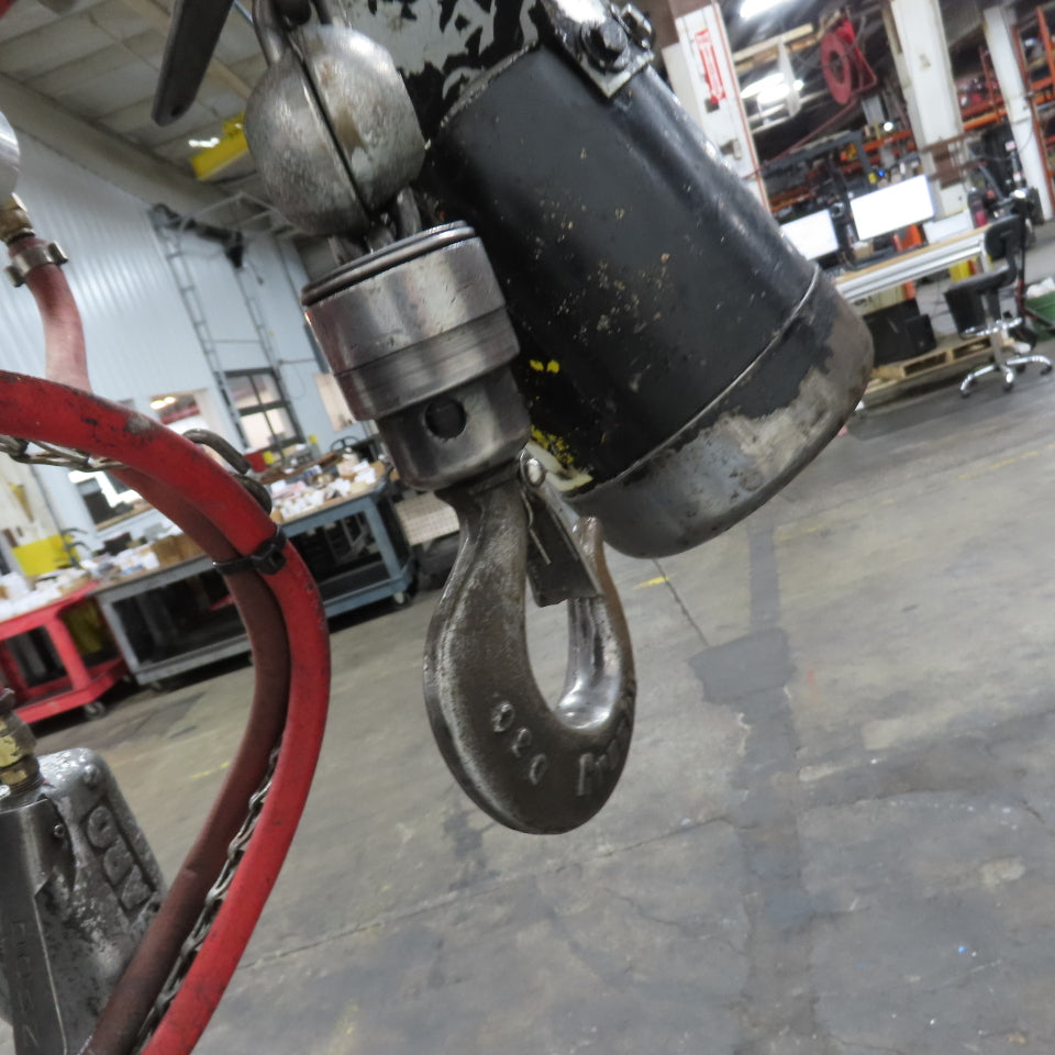 ARO 7756 CT 1/2 Ton 1000LB Air Pneumatic Chain Hoist 10' Lift W/ Pendant
