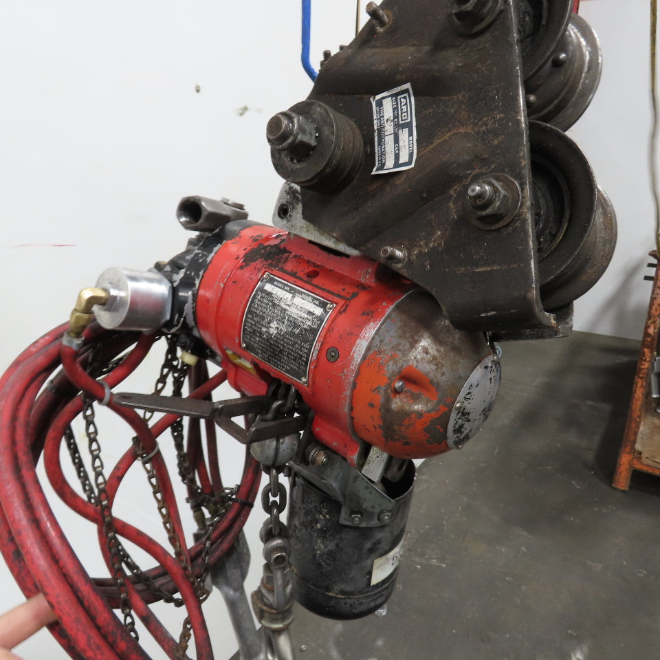 ARO 7756DTS 1/2 Ton 1000LB Air Pneumatic Chain Hoist 10' Lift W/ Pendant