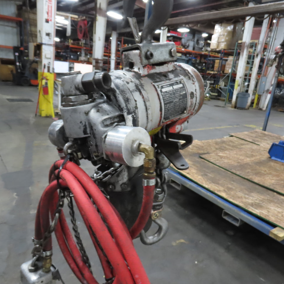 ARO 7756DT 1/2 Ton 1000LB Air Pneumatic Chain Hoist 10' Lift W/ Pendant