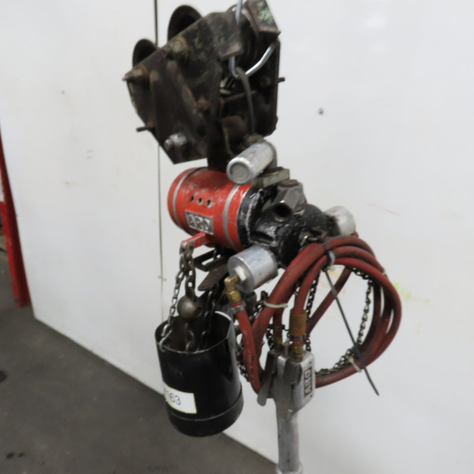 ARO 7756C 1/2 Ton 1000LB Air Pneumatic Chain Hoist 12' Lift W/ Pendant