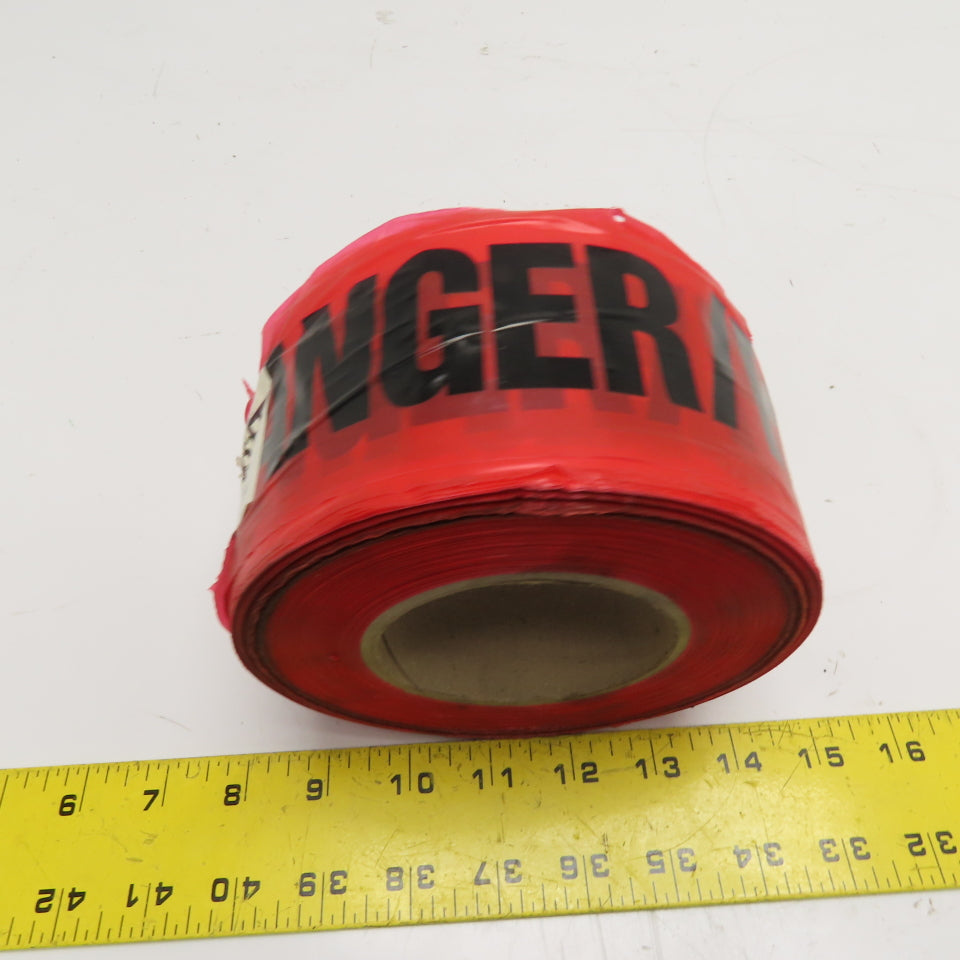 Fastenal 63159 3" x 1000' Red Bilingual Danger/Peligro Barricade Tape Roll