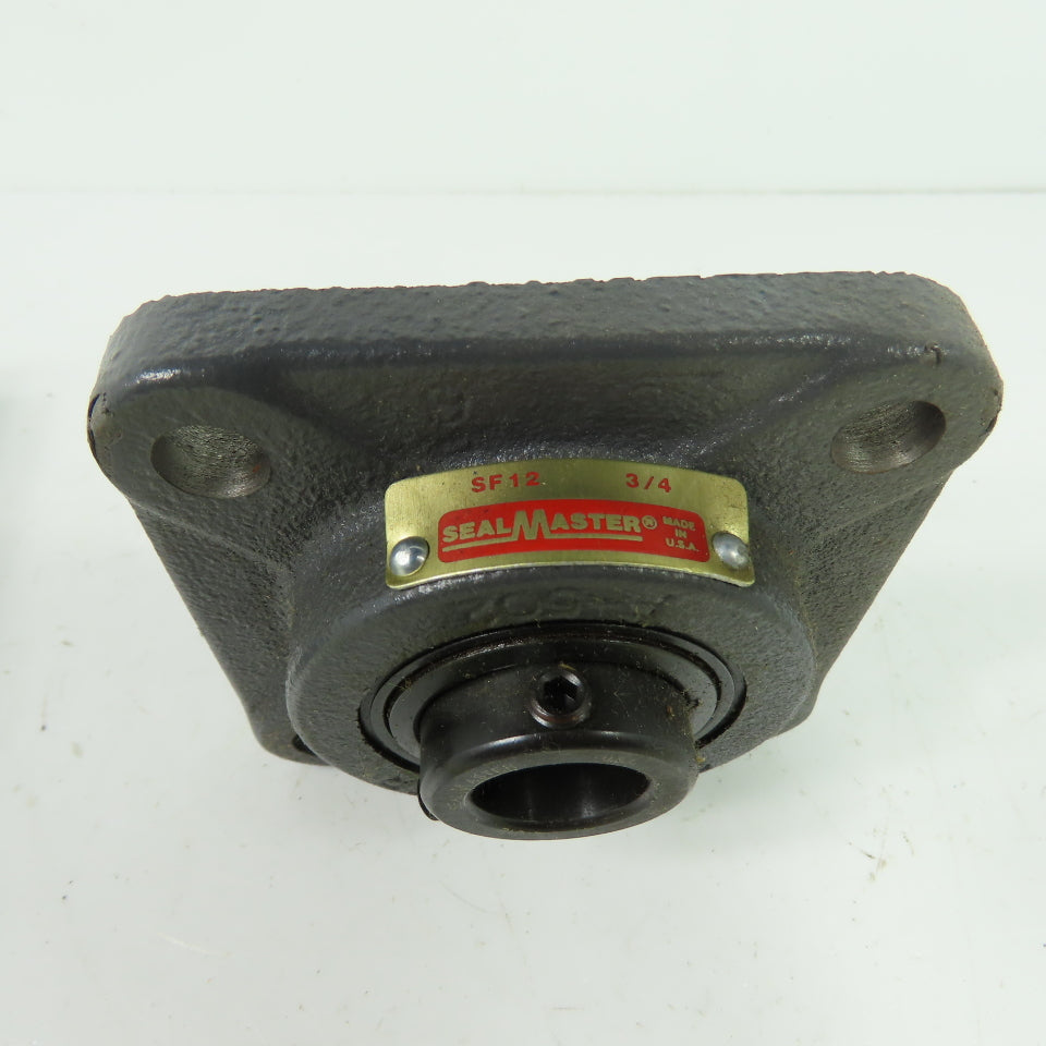 Sealmaster SF-12 3/4" Bore 4-Bolt Flange Mounted Ball Bearing Gold Line NEW