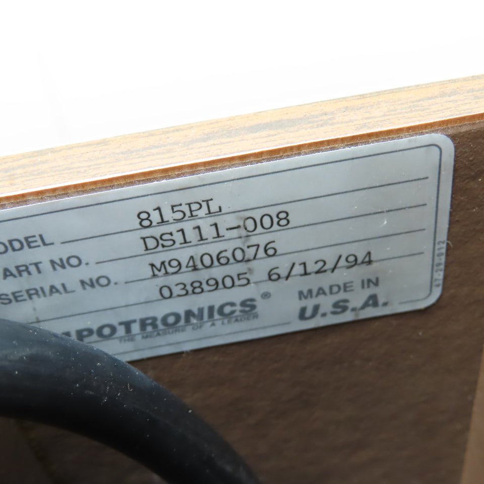 Hipotronics DS111-008 815PL DC Insulation Tester 15kV 5mA 800PL Series