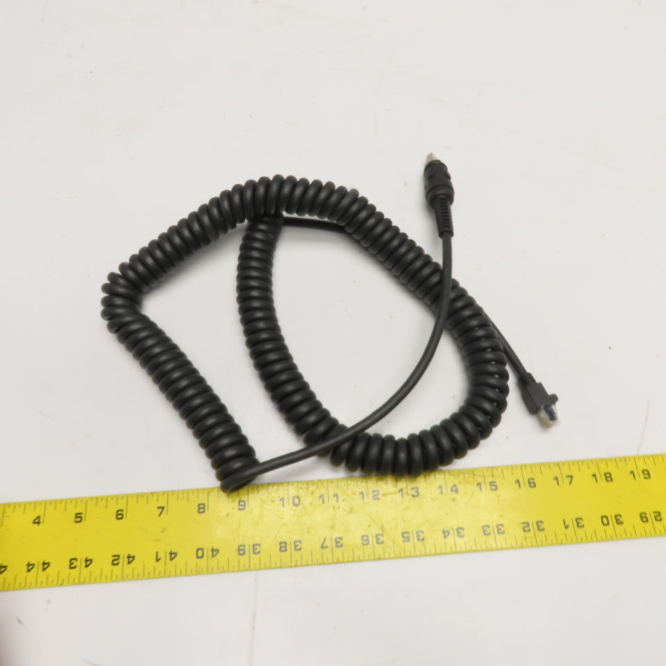 Cognex 300-20032 Coiled Ethernet Cable Right Angle RJ45 to Straight RJ45