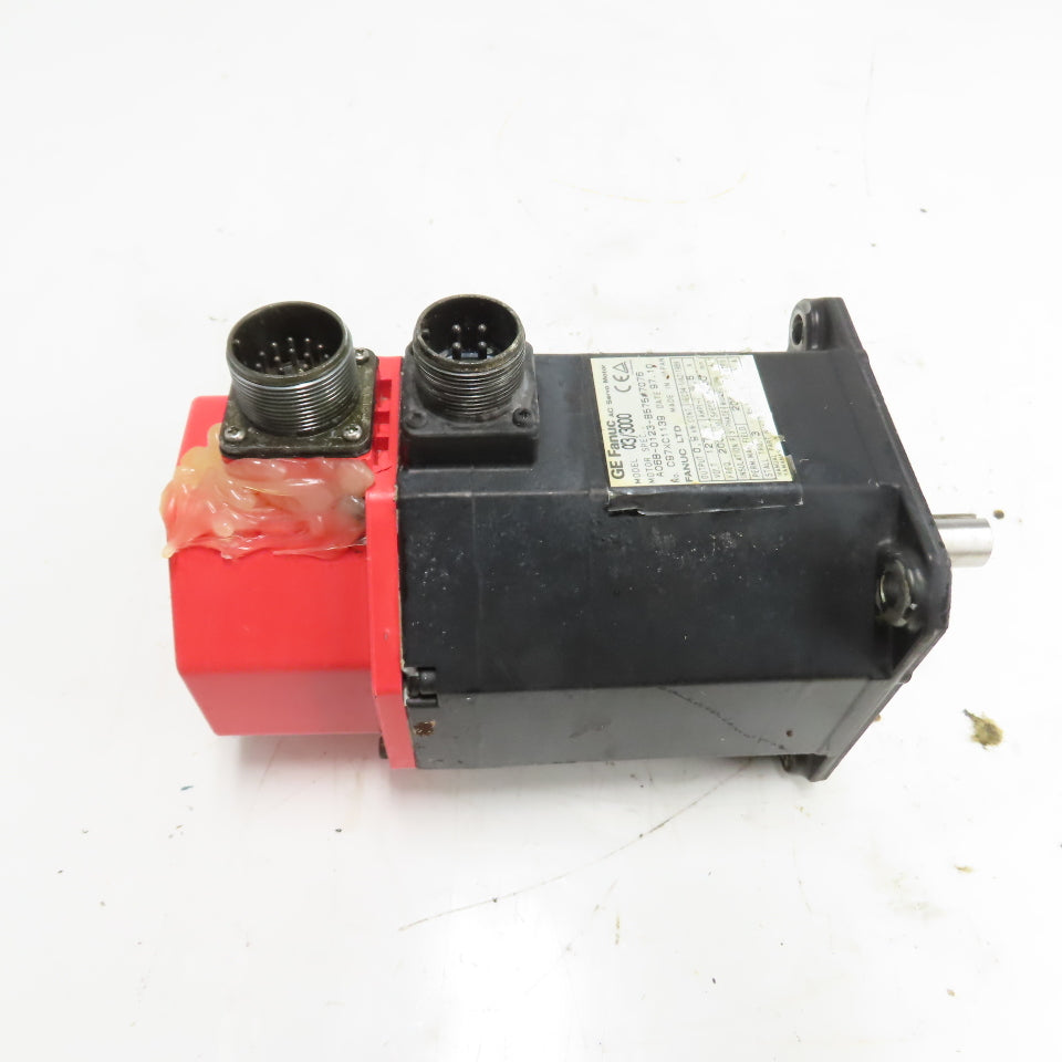 GE Fanuc A06B-0123-B575#7076 0.9kW AC Servo Motor 127V 4.5A 3000RPM