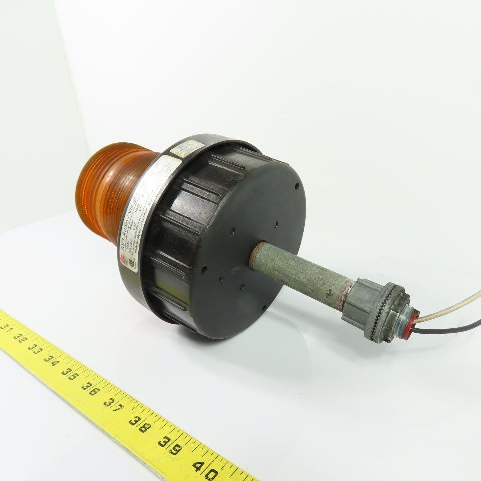 Federal Signal AV1 Amber Audio / Visual Light 120VAC 60Hz 0.27A