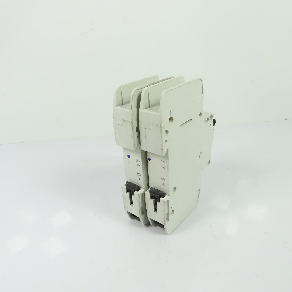 Eaton FAZ-D8/1-NA Circuit Breaker 1-Pole 8A 277VAC 48VDC Lot Of 2