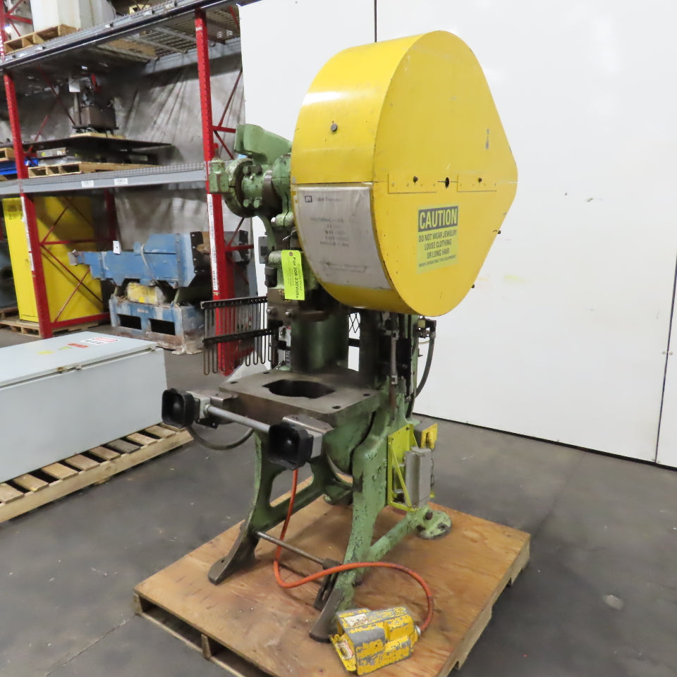 Lashbough Jordan No.3 22 Ton Mechanical OBI Punch Press 3HP 208/416V 2.5" Stroke