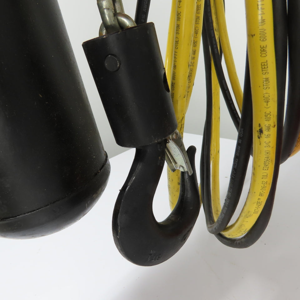 CM Lodestar Model L 1Ton 2000LB Electric Chain Hoist 20' Lift 16FPM 3Ph 230/460V