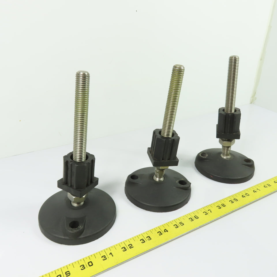 Valu Guide VG-511-02 Plastic Floor Leveling Feet 4" OD x 8" Tall Lot of 3