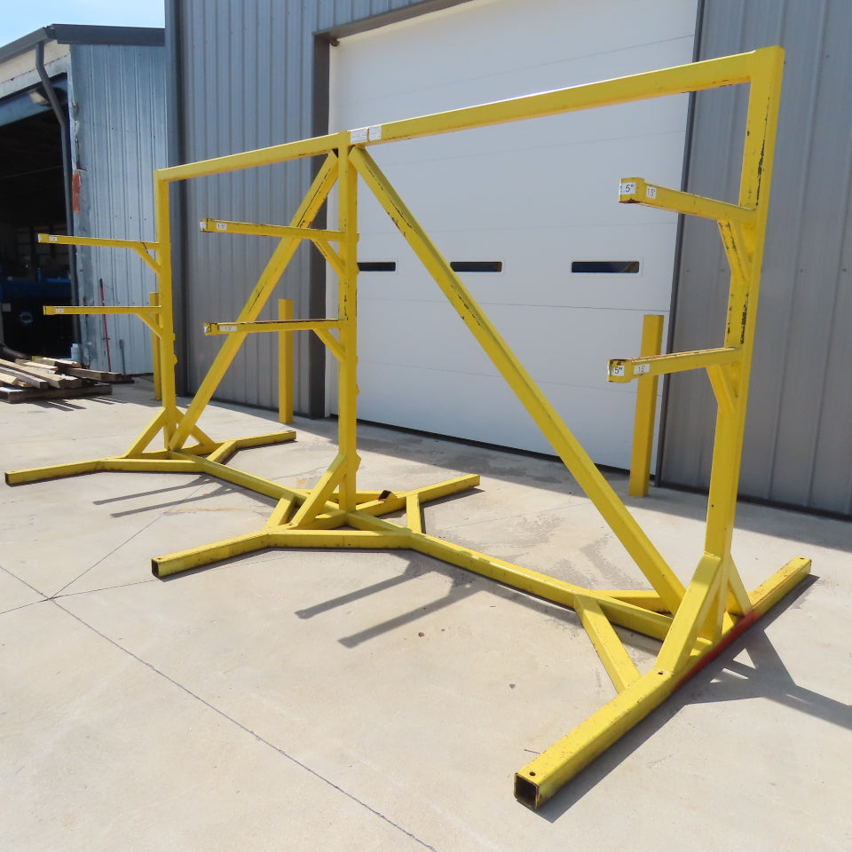 90" x 169" Welded 2 Tier Cantilever Storage Rack 32" Arms 84" Tall