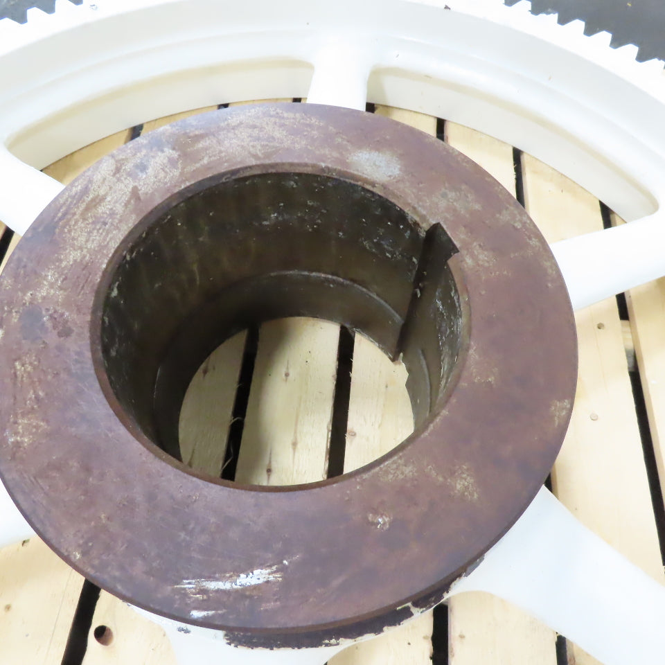 1050mm OD x 150mm Wide 100T Paper Mill Left Hand Helical Drive Gear 9" Bore