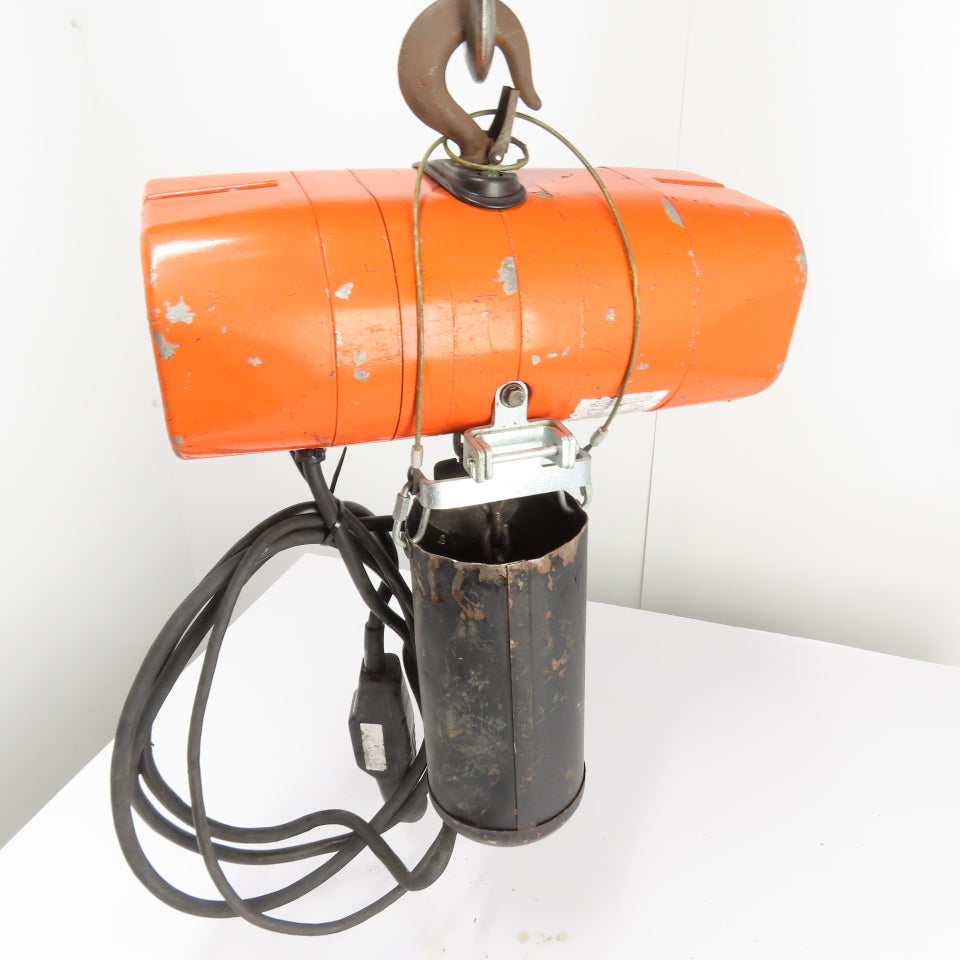 CM Valustar Model WF 1/2 Ton 1000LB Electric Chain Hoist 15' Lift 16FPM 1Ph 115V