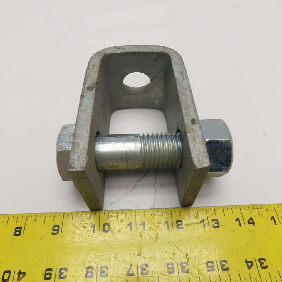Heavy Duty Galvanized Steel Yoke Cleat Bracket 1"-8 Cross Bolt