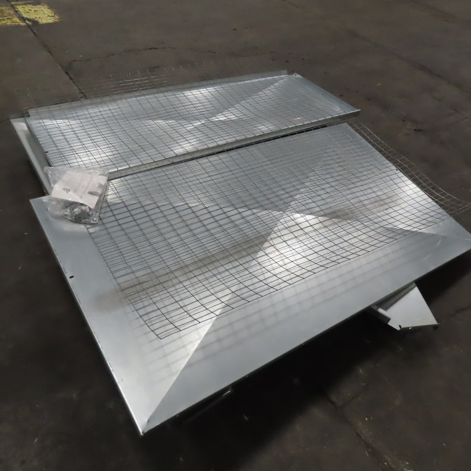 Triangle Engineering RH54 54" Galvanized Fan Weather Hood W/ Bird Screen