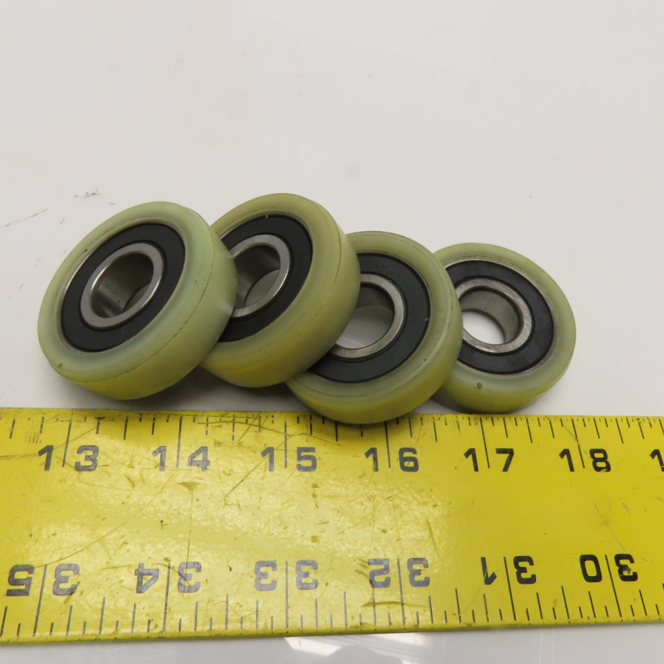 Gorbel 6203RS Trolley Roller Wheels with Snap Rings 6203RS Bearings Lot of 4
