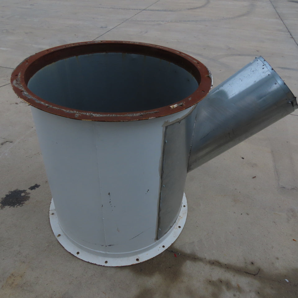 32" x 30" Galvanized Duct Outlet Reducer 12" Branch T-Wye 36" Tall