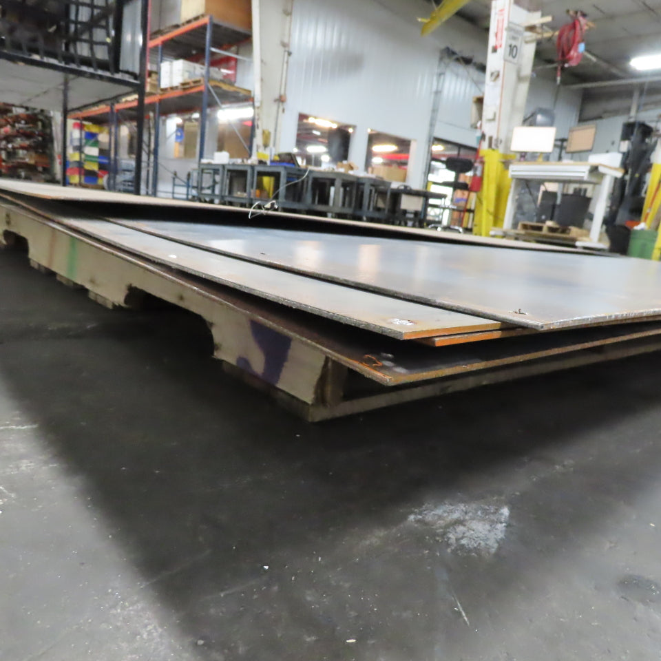 4' x 8' Thin 1/8" 11Ga Steel Plate Hot Rolled Lot Of 4 Plus 1/2 Sheet