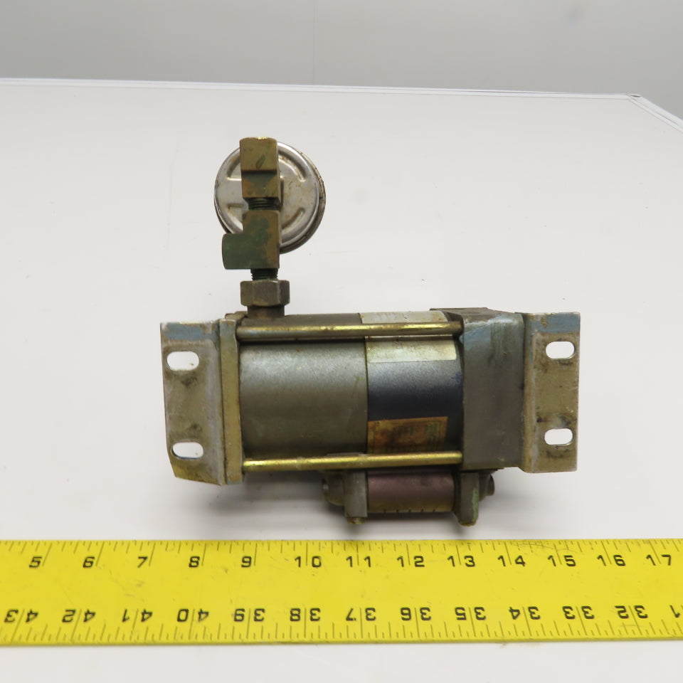 Haskel MAA-2.5 Air Driven Miniature Liquid Pump with Pressure Gauge