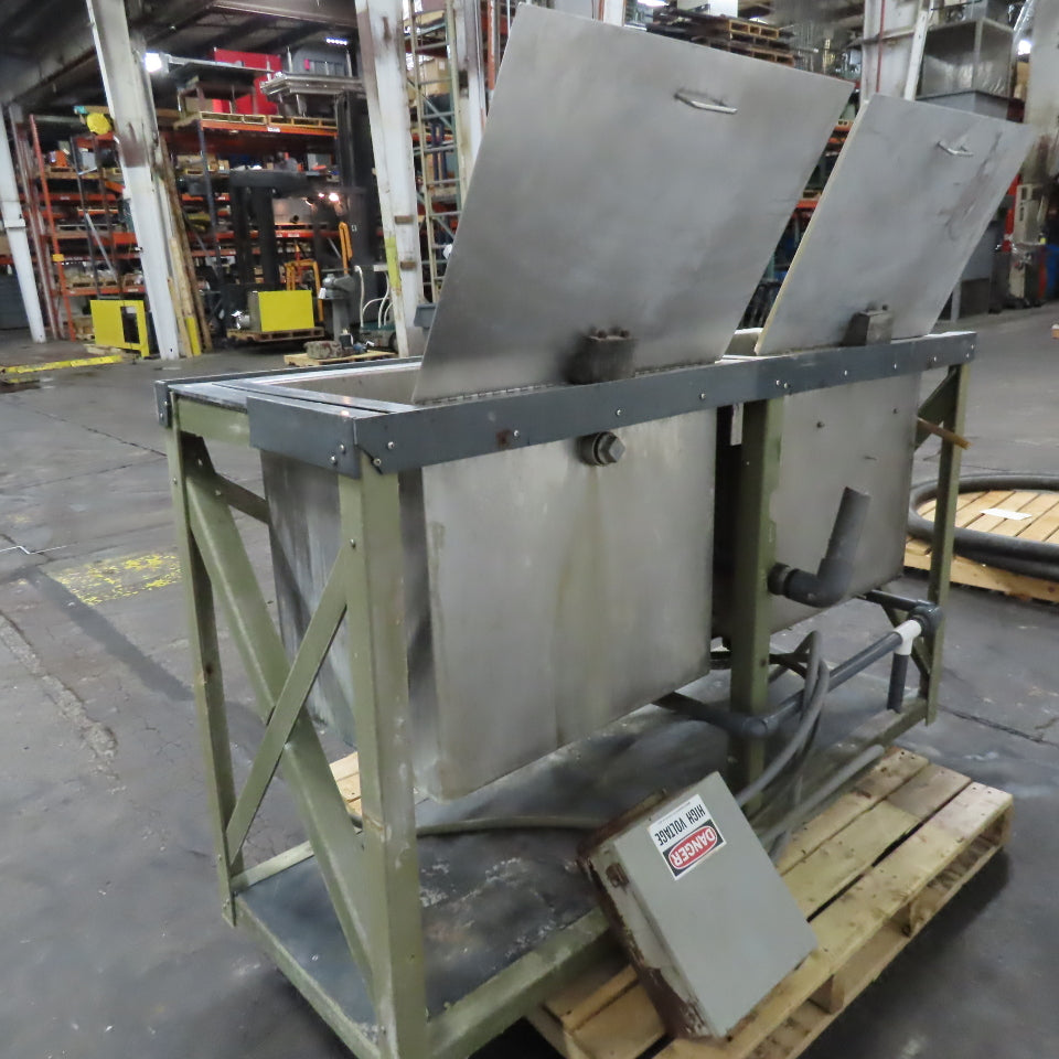 35 Gallon Stainless Steel Double Basin Heated Wash Rinse Dip Tank 110V 1Ph