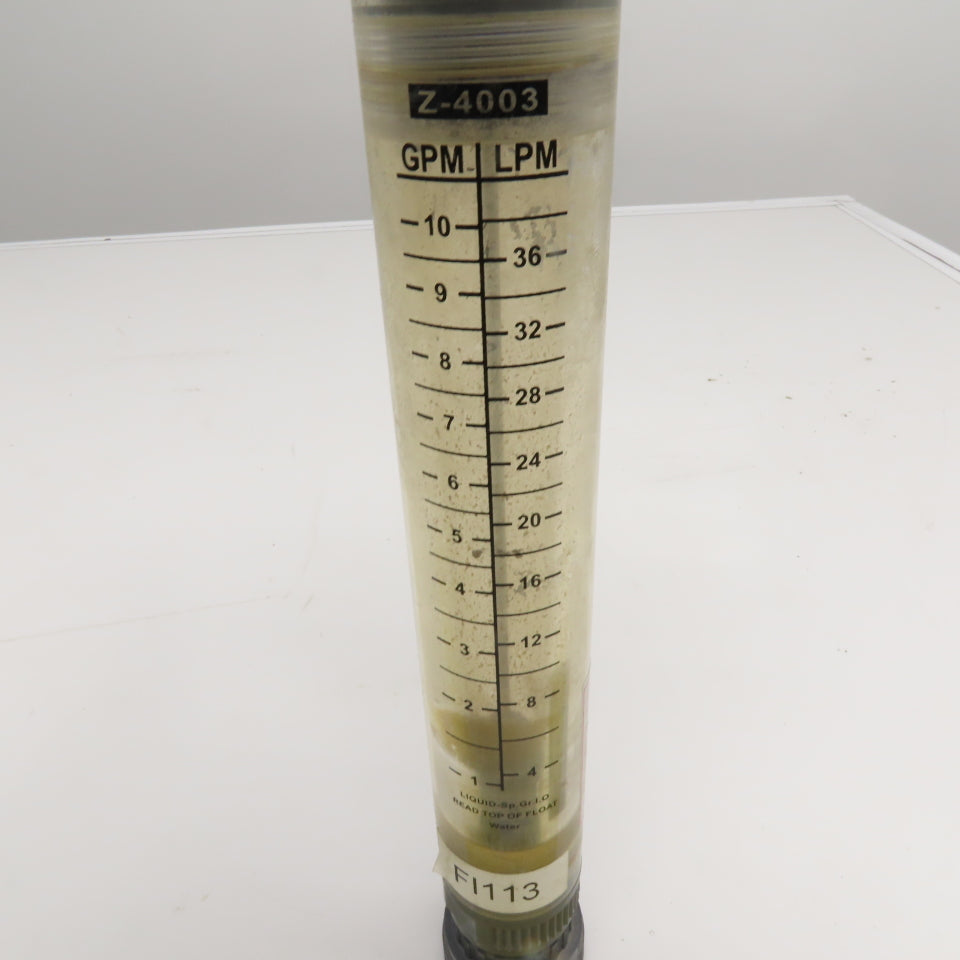 Z-4003 Liquid Flow Meter 1-10GPM 4-36LPM 6Bar Max 3/4" NPT