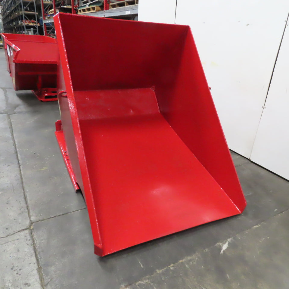 1-1/2 Cubic Yard Heavy Duty Self Dumping Trash Scrap Hopper 71"x 48"x 38" ID