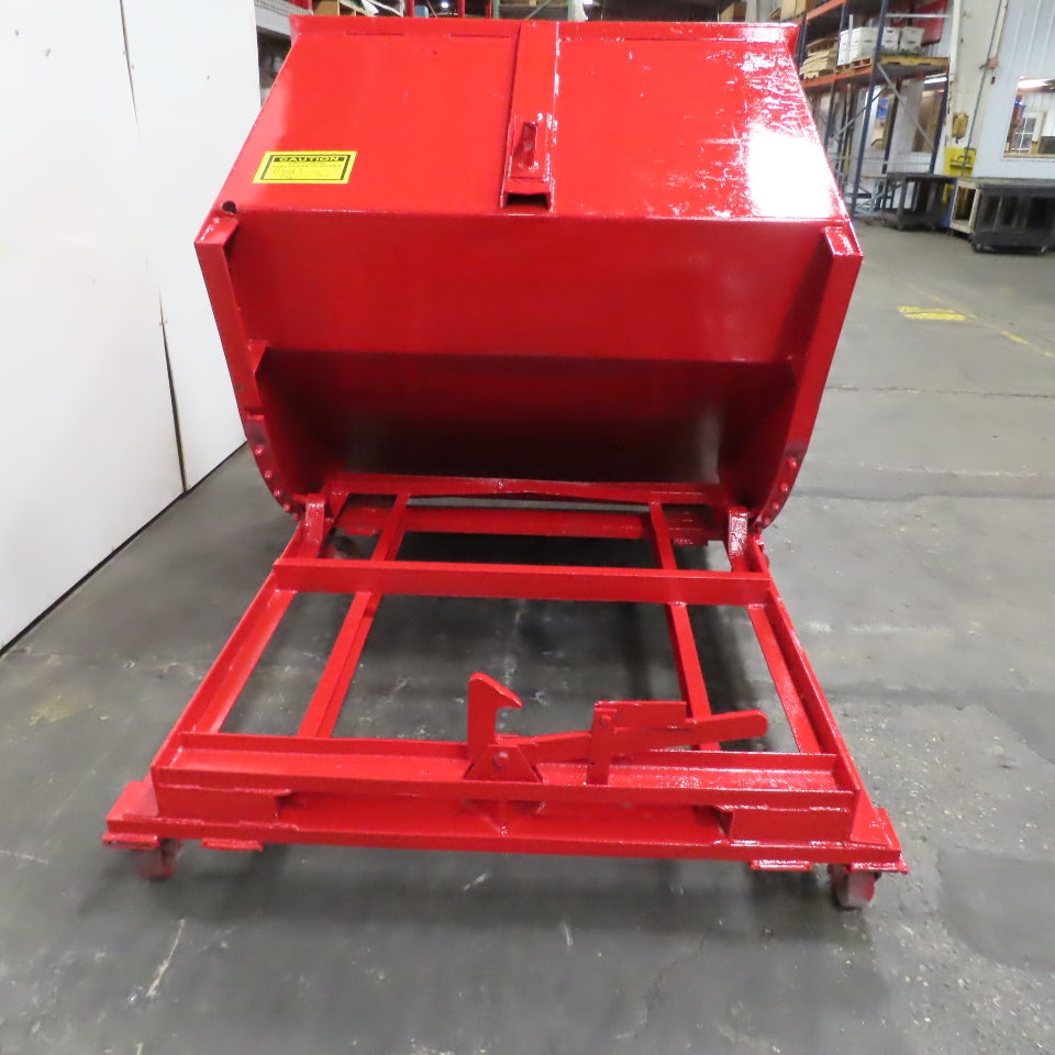 Galbreath 2 Cu Yard Heavy Duty Self Dumping Trash Scrap Hopper 2000# On Casters