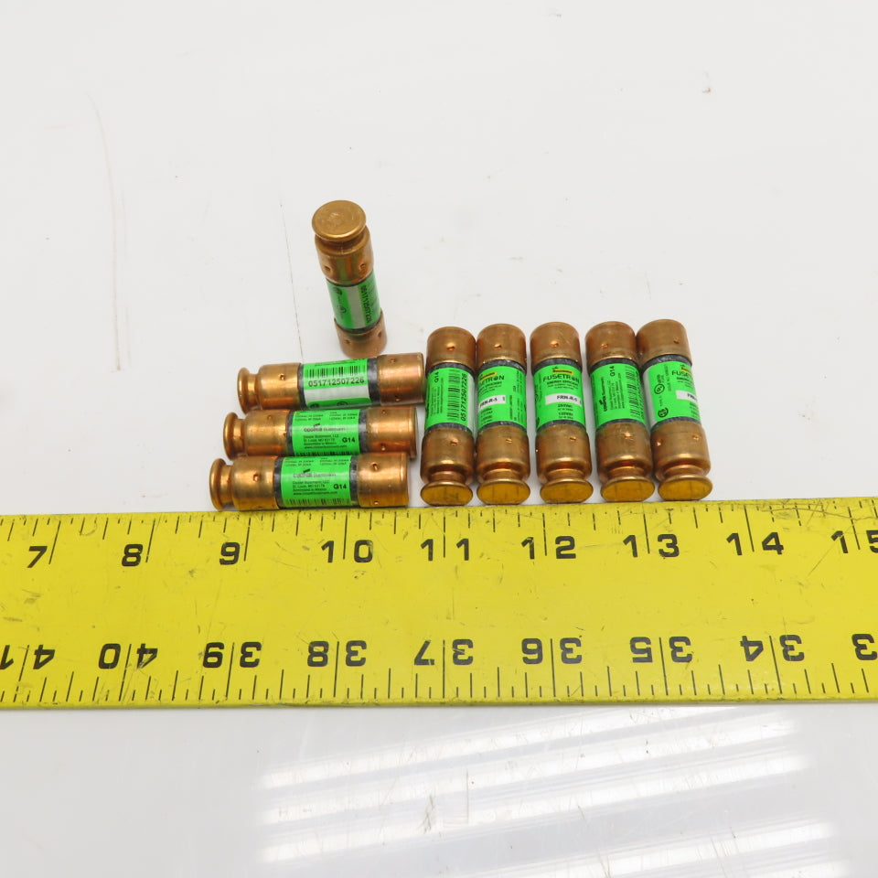 Bussmann FRN-R-5 5A 250V Fusetron Dual Element Time Delay RK5 Fuses Lot of 9