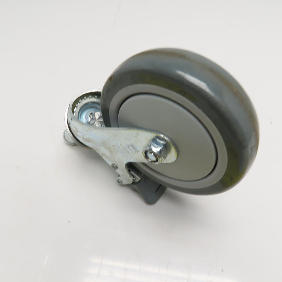 Uline H-1205WH-C 5" Locking Swivel Caster with Grip Ring Stem