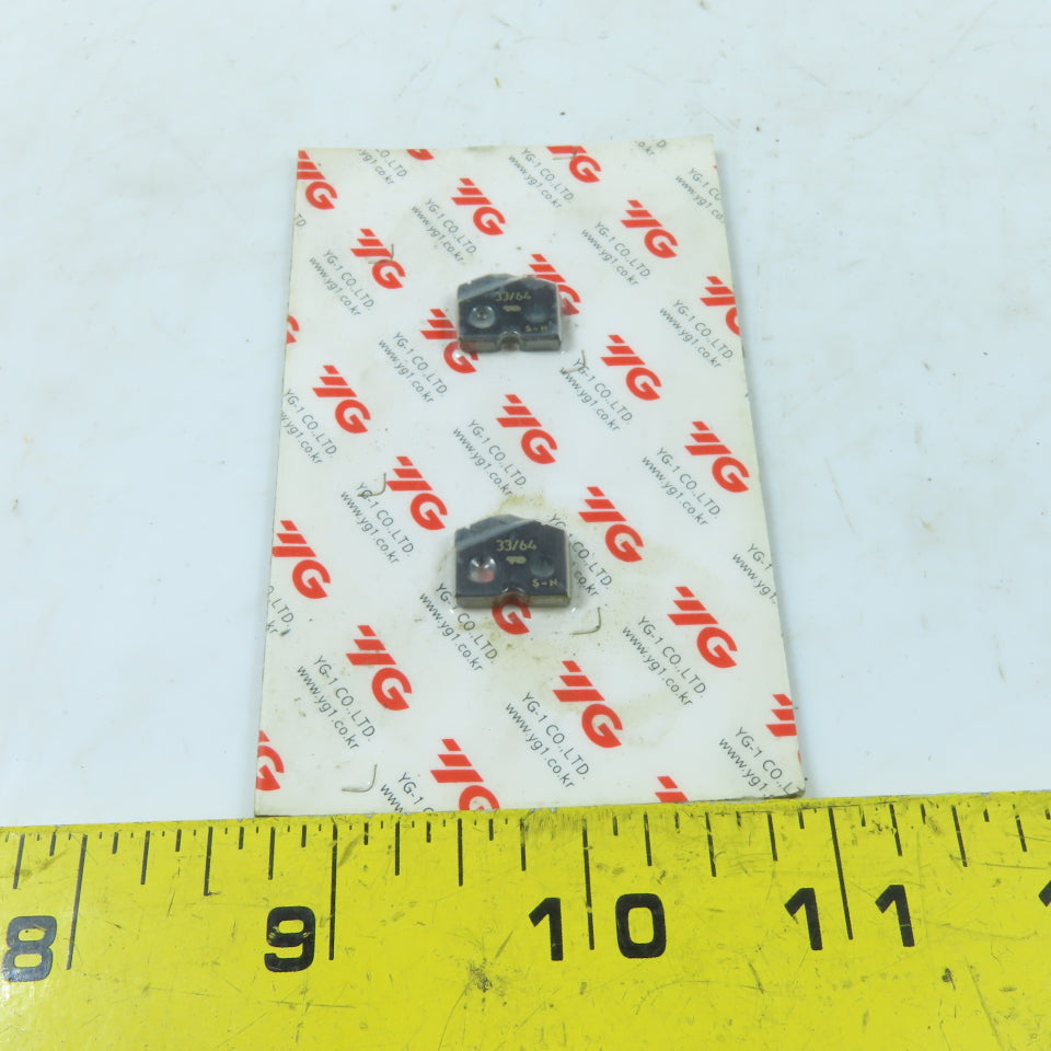 YG-1 S08002 #0 33/64" Carbide Indexing Insert TiAIN Lot Of 2