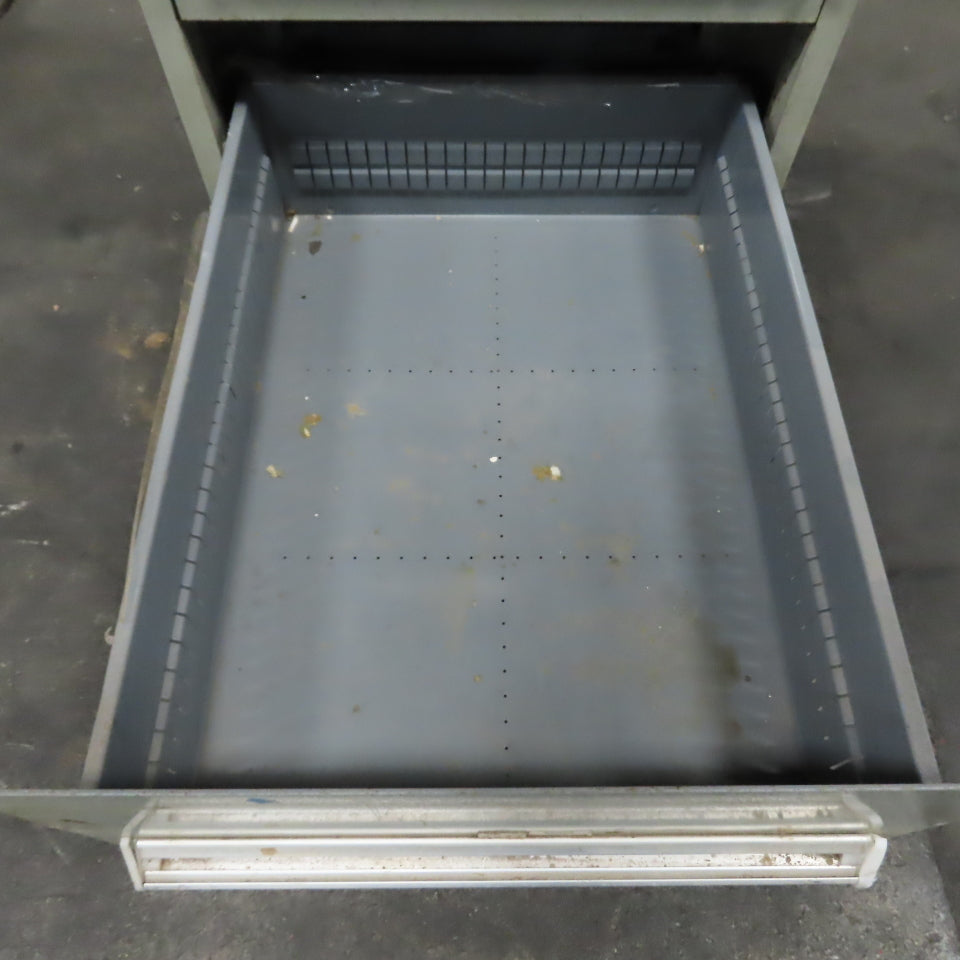 Stanley Vidmar 7 Drawer Small Parts Tools Storage Shop Cabinet 22.5" x 28" x 59"