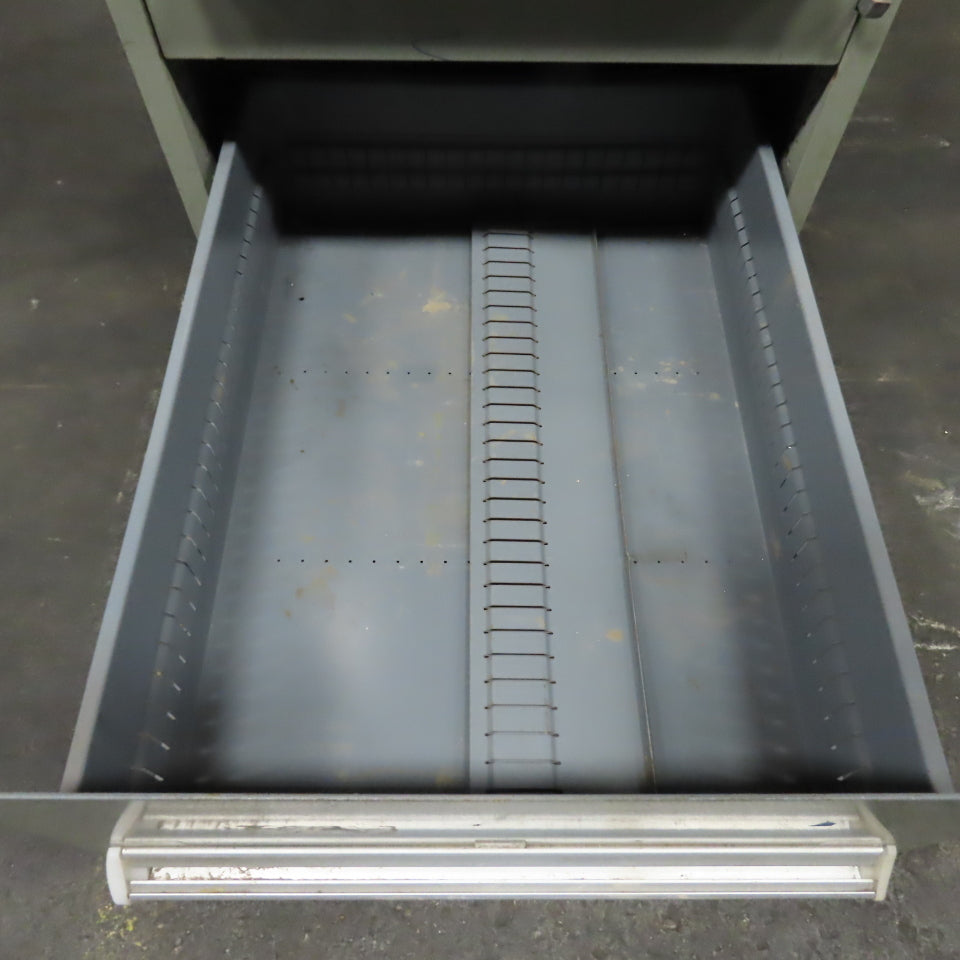 Stanley Vidmar 7 Drawer Small Parts Tools Storage Shop Cabinet 22.5" x 28" x 59"