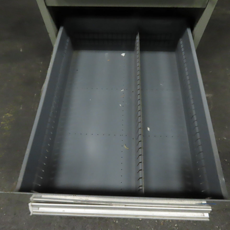 Stanley Vidmar 7 Drawer Small Parts Tools Storage Shop Cabinet 22.5" x 28" x 59"