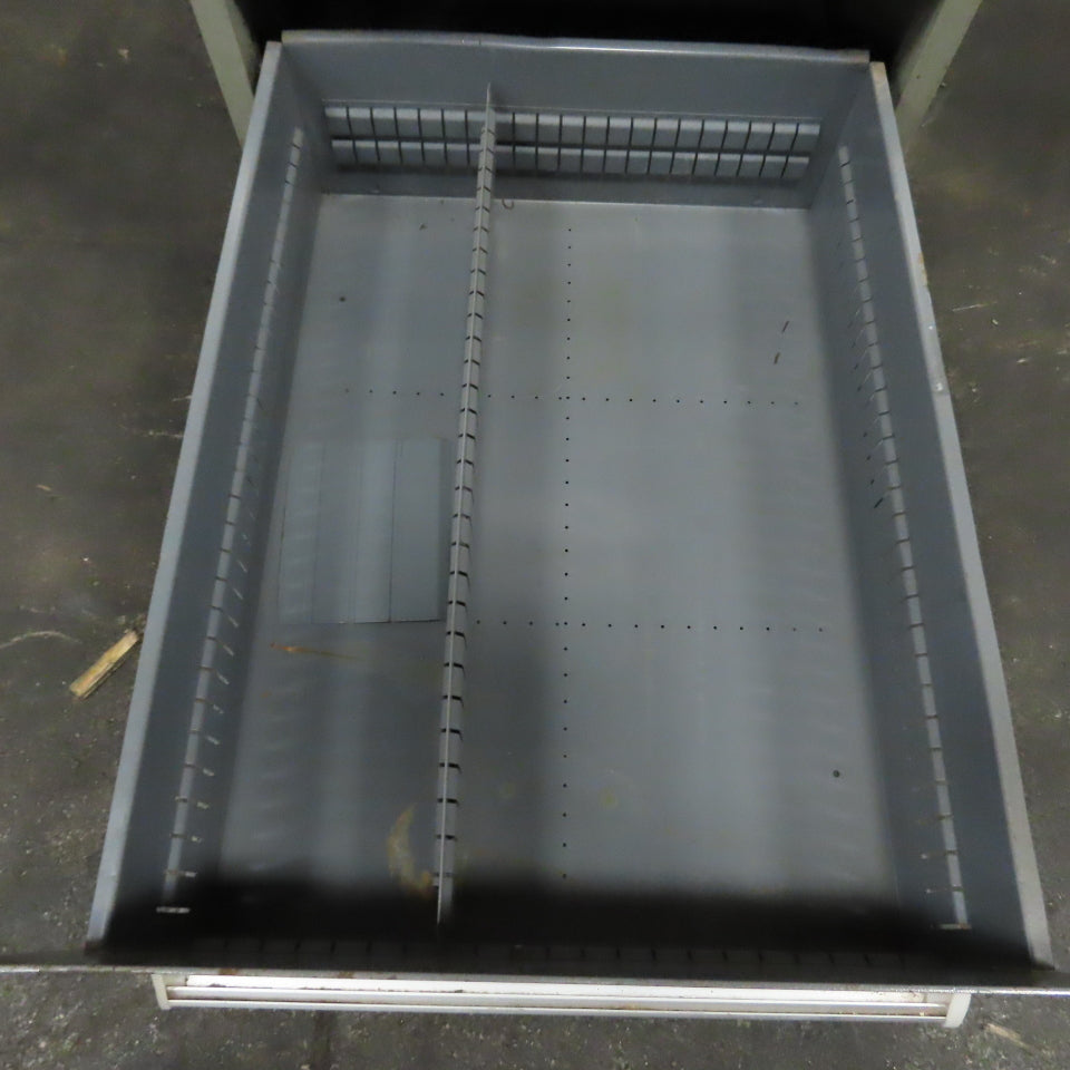 Stanley Vidmar 7 Drawer Small Parts Tools Storage Shop Cabinet 22.5" x 28" x 59"