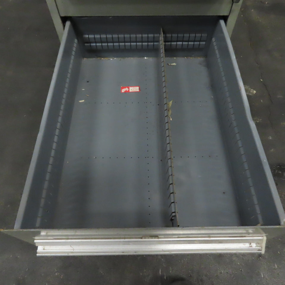 Stanley Vidmar 8 Drawer Small Parts Tools Storage Shop Cabinet 22.5" x 28" x 59"