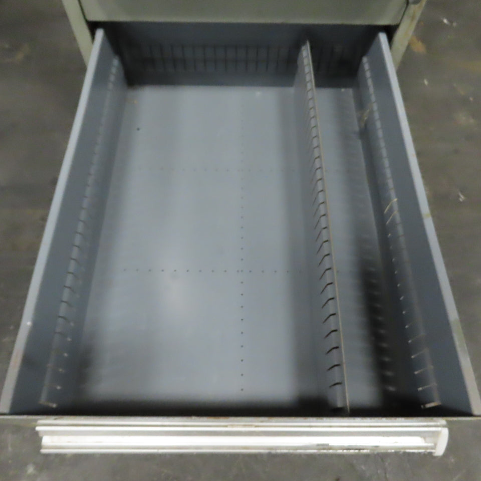 Stanley Vidmar 8 Drawer Small Parts Tools Storage Shop Cabinet 22.5" x 28" x 59"