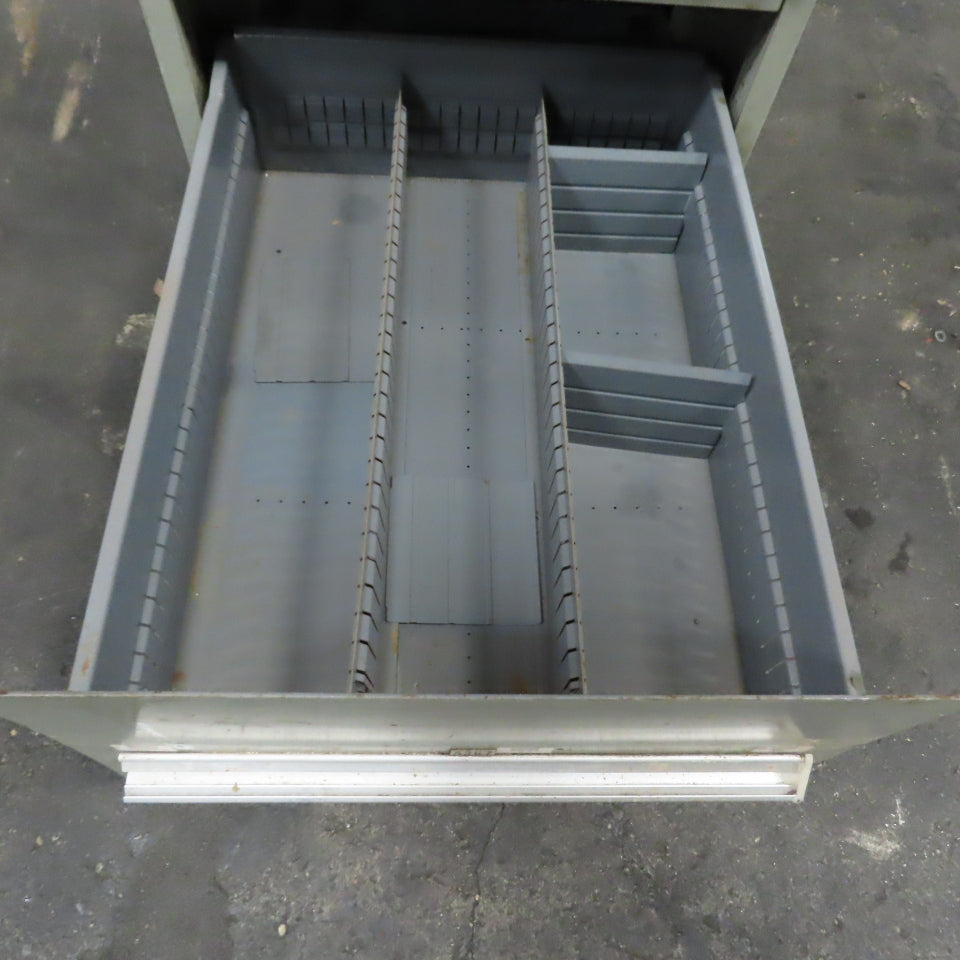 Stanley Vidmar 7 Drawer Small Parts Tools Storage Shop Cabinet 22.5" x 28" x 59"