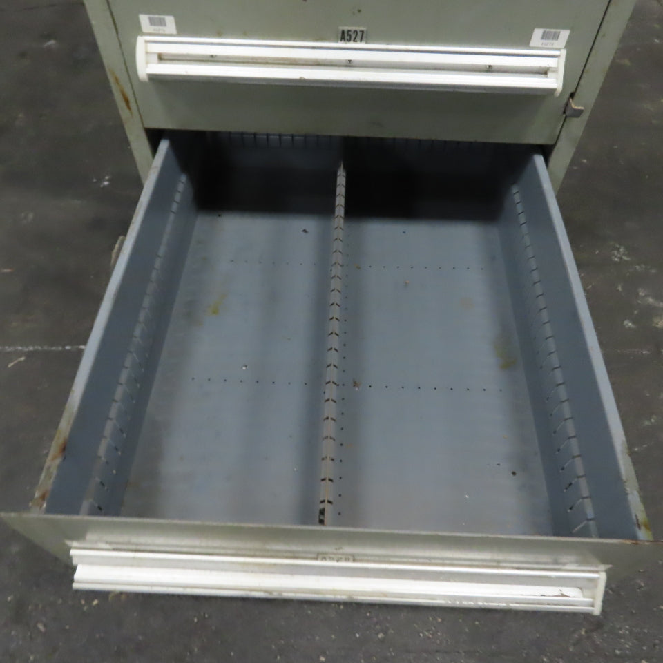 Stanley Vidmar 8 Drawer Small Parts Tools Storage Shop Cabinet 22.5" x 28" x 59"
