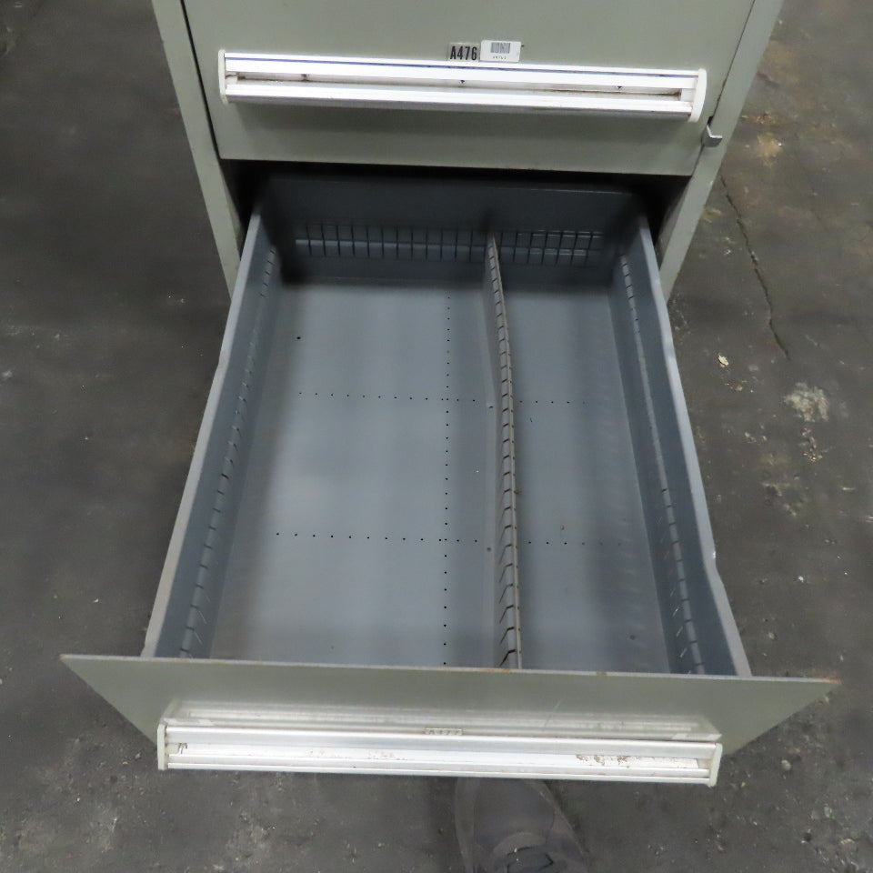 Stanley Vidmar 7 Drawer Small Parts Tools Storage Shop Cabinet 22.5" x 28" x 59"