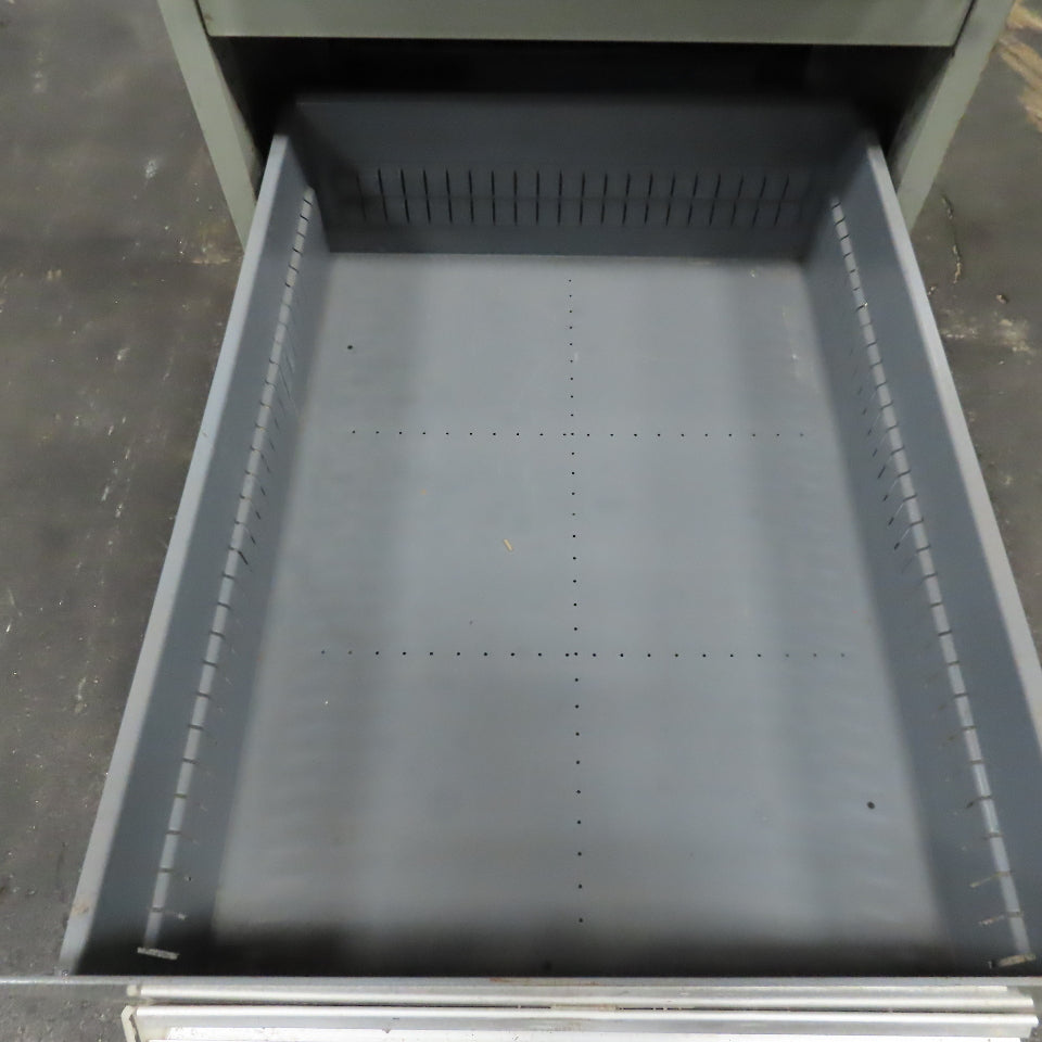 Stanley Vidmar 7 Drawer Small Parts Tools Storage Shop Cabinet 22.5" x 28" x 59"