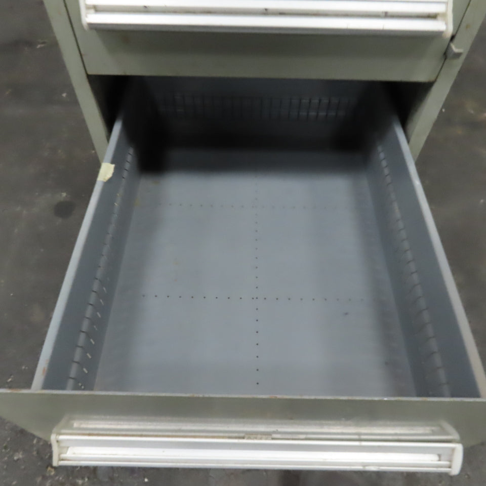Stanley Vidmar 7 Drawer Small Parts Tools Storage Shop Cabinet 22.5" x 28" x 59"