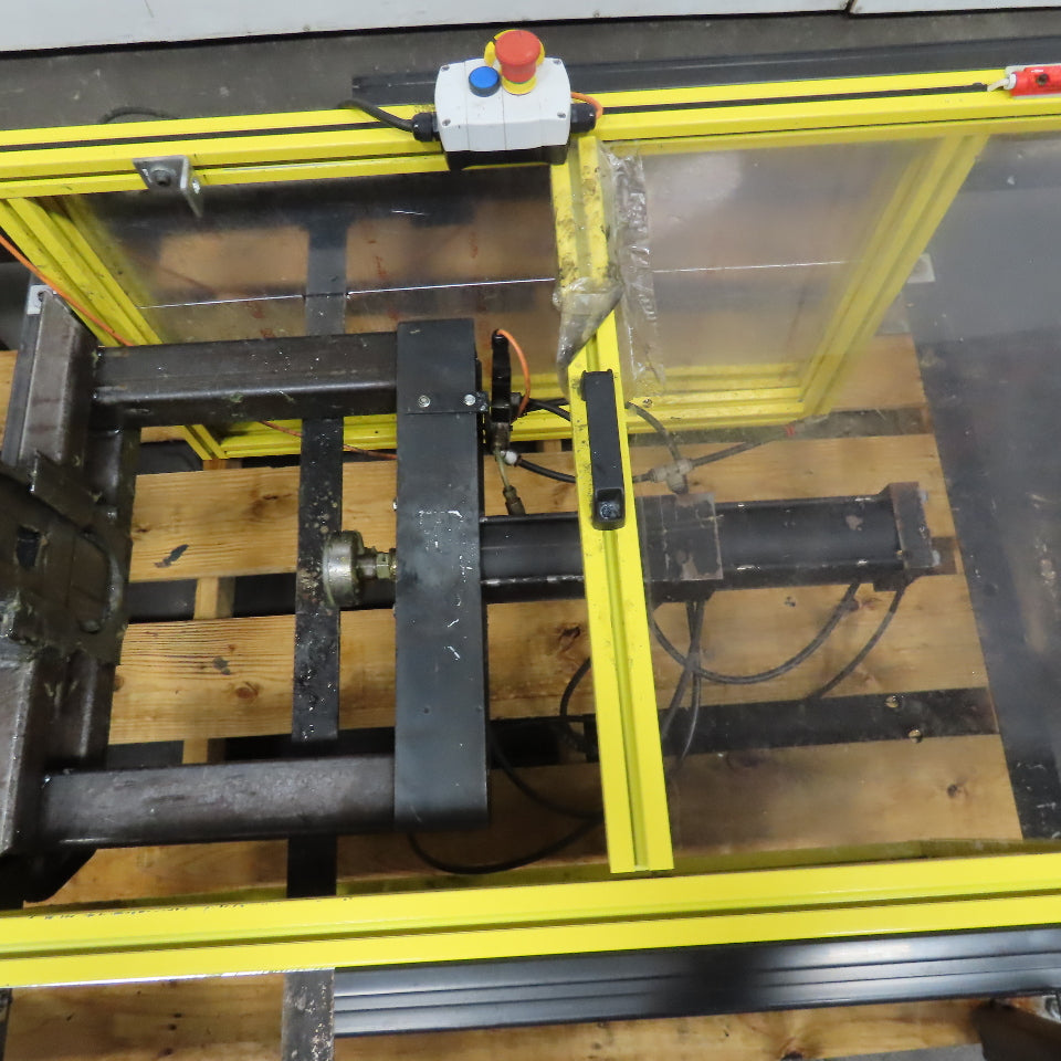 Custom Power Pneumatic Air Press Assembly 10" Stroke W/ Safety Guard Enclosure