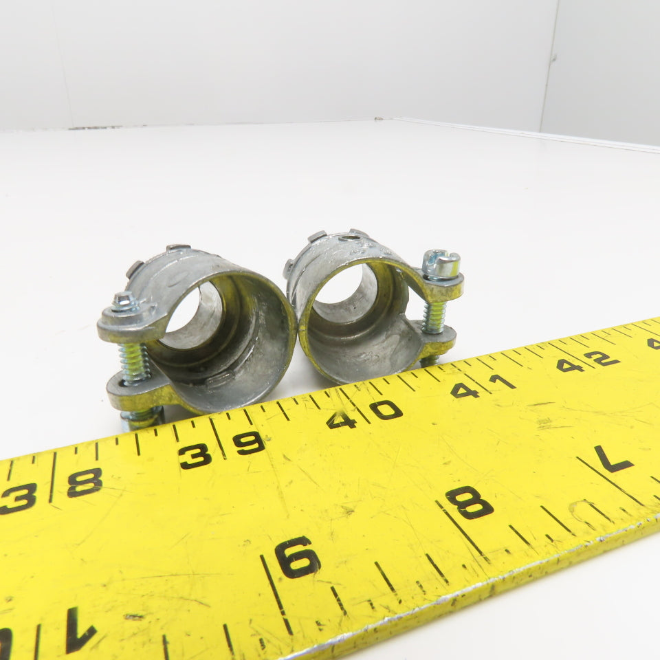 Bridgeport 407-DC2 1/2" FMC Squeeze Connectors Zinc Die Cast Lot of 47