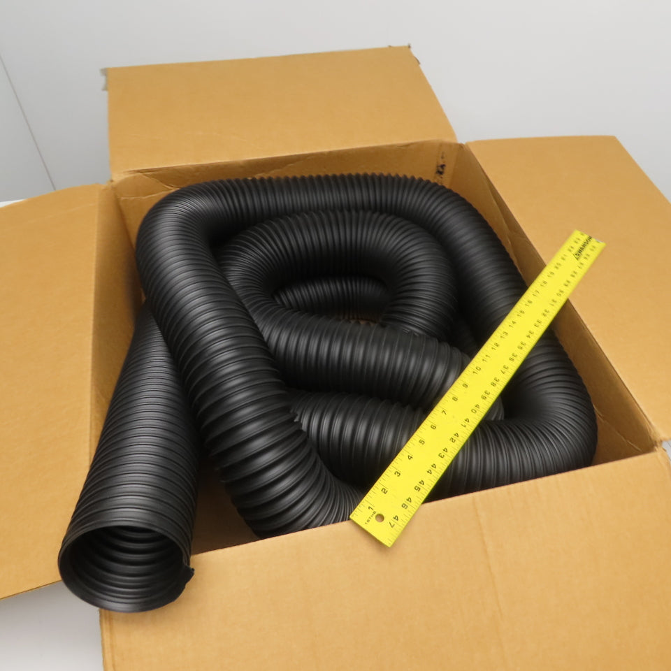 Flexaust 8731040000 T-7 4" Medium Weight Black Thermoplastic Rubber Hose 25'
