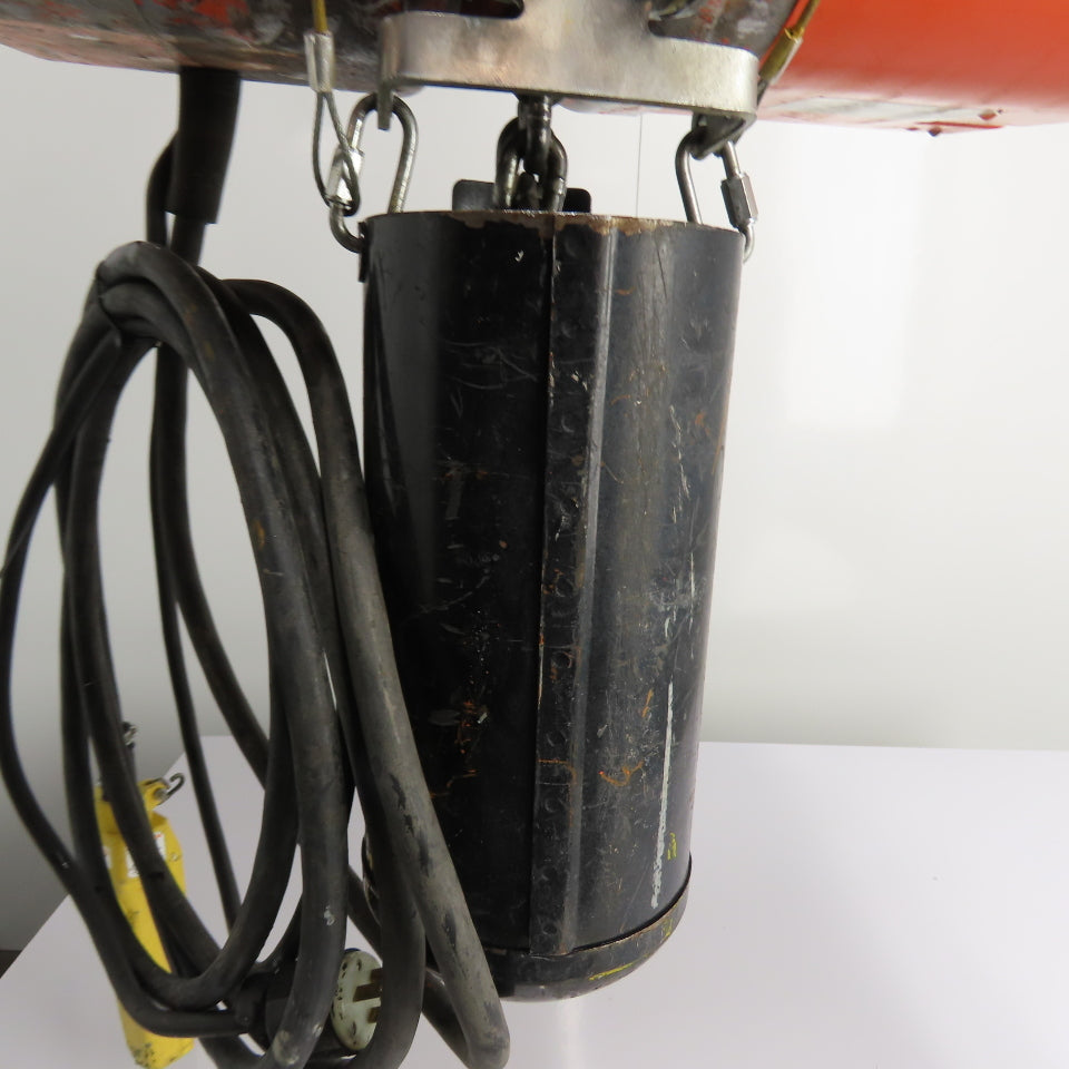 CM Loadstar Model L 1 Ton 2000LB Electric Chain Hoist 18' Lift 16FPM 1Ph 115V